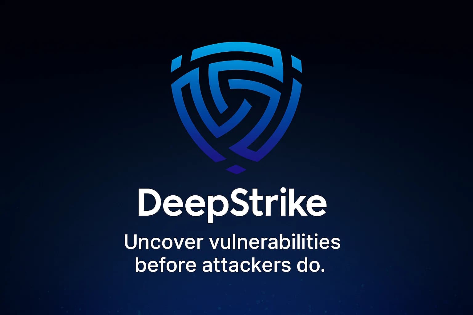 DeepStrike-branded call-to-action graphic with logo and tagline: Uncover vulnerabilities before attackers do.
