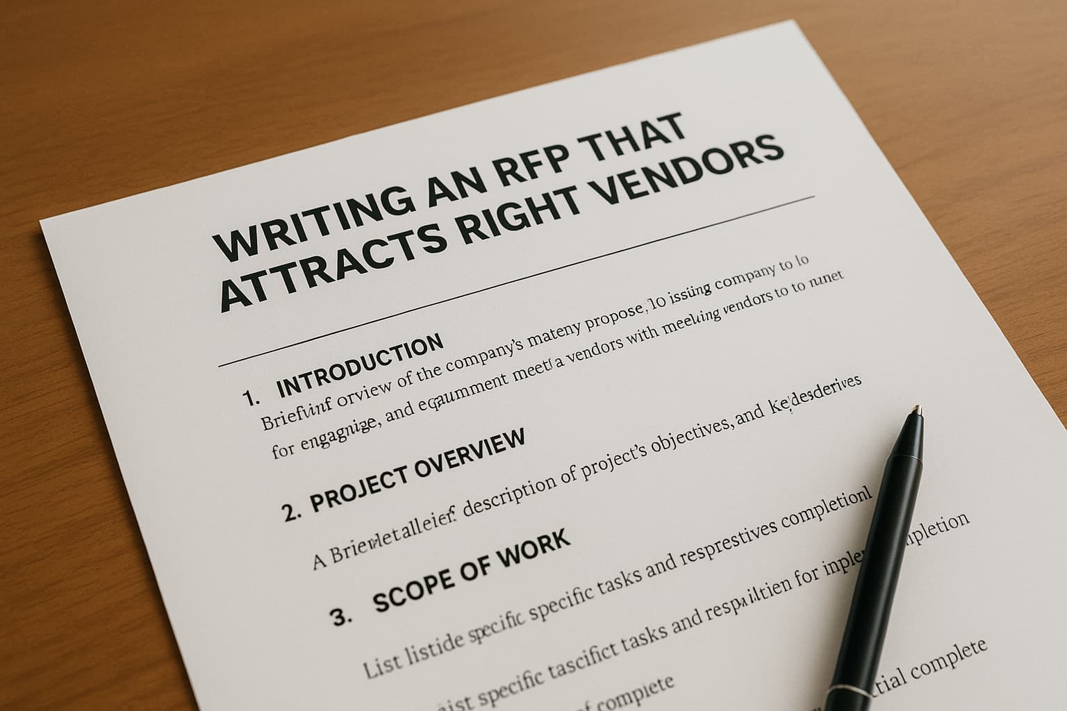 Photo or illustration of an attractive, professional document with clear, easy-to-read formatting.
