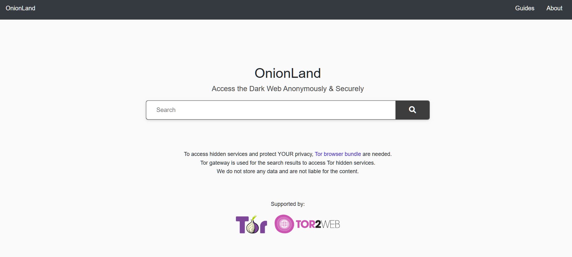 OnionLand Search Blending Clearnet and Dark Web