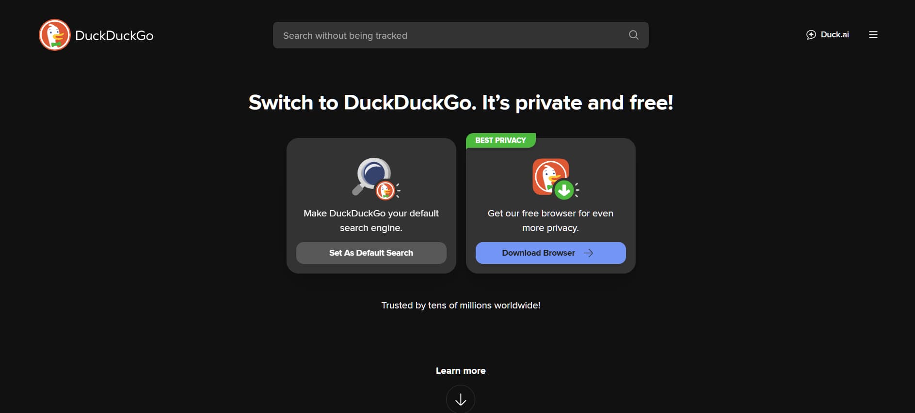 DuckDuckGo Private Search Gateway