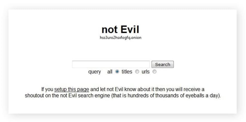 Not Evil Community Moderated Search