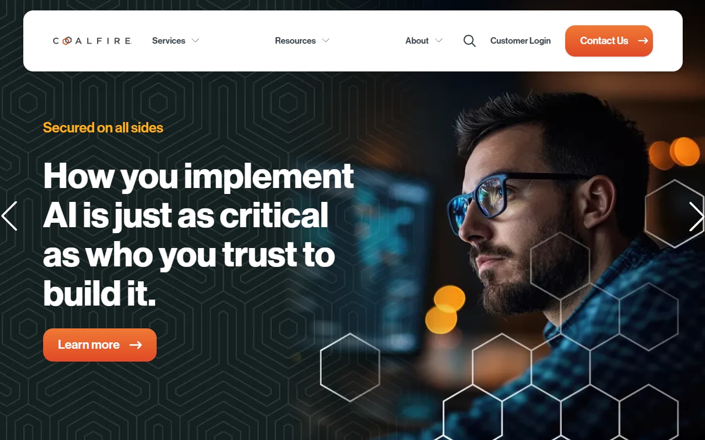 Coalfire cybersecurity services highlighting secure and trusted AI implementation