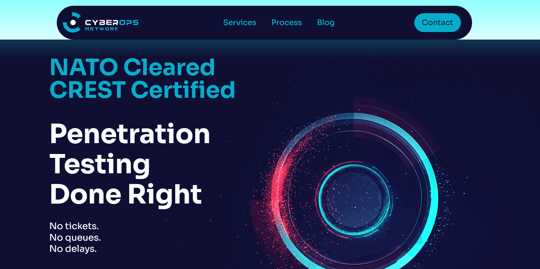 the CyberOps Network website homepage