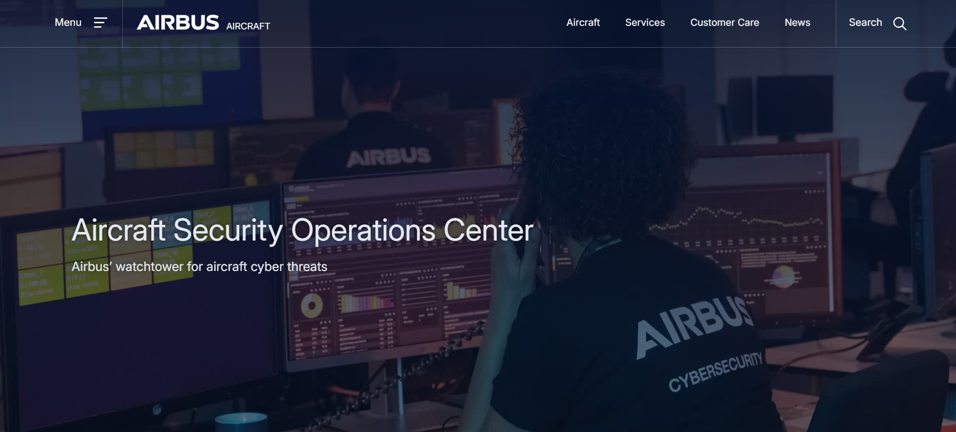 Airbus Cybersecurity – penetration testing and SOC services in France” Synacktiv (ninja logo + services performed graphic)