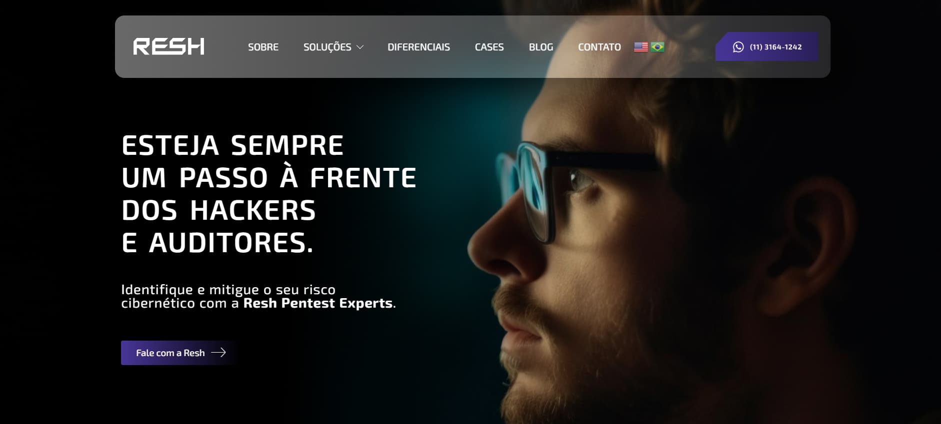 "Resh Cybersecurity — Brazilian penetration testing company offering intrusion testing, vulnerability analysis, and compliance-focused security services."