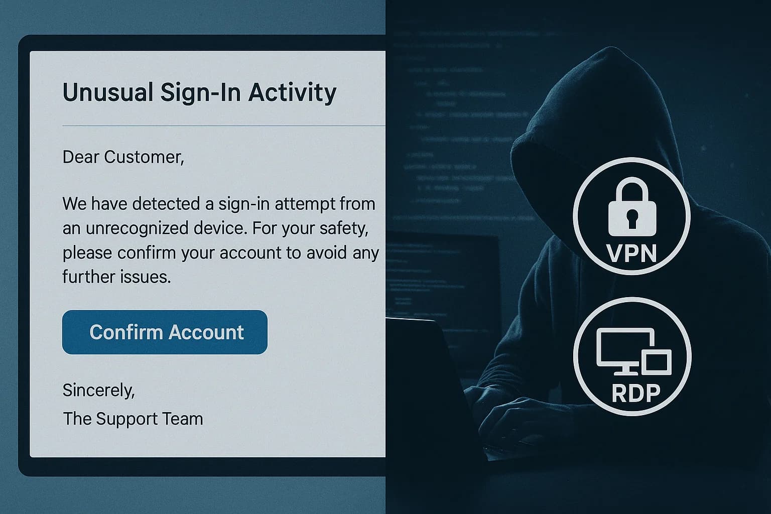 "Phishing email and remote access vulnerability used as primary ransomware attack vectors."