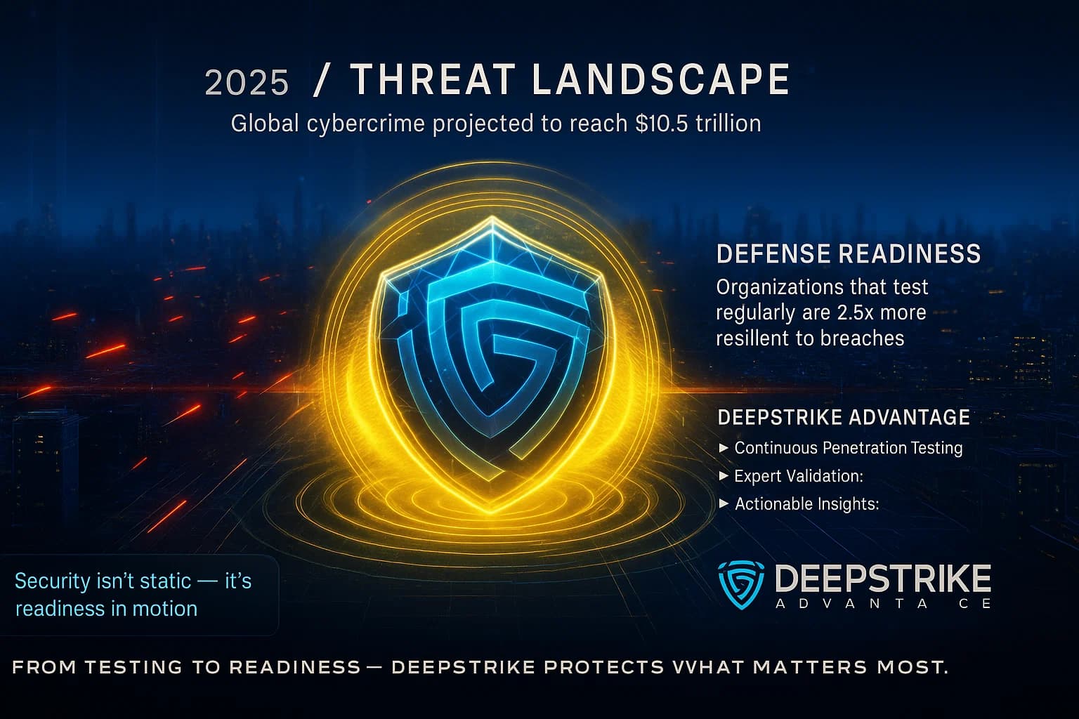 The threats of 2025 demand more than just awareness; they require readiness. If you’re looking to validate your security posture, identify hidden risks, or build a resilient defense strategy, DeepStrike is here to help. Our team of practitioners provides clear, actionable guidance to protect your business.