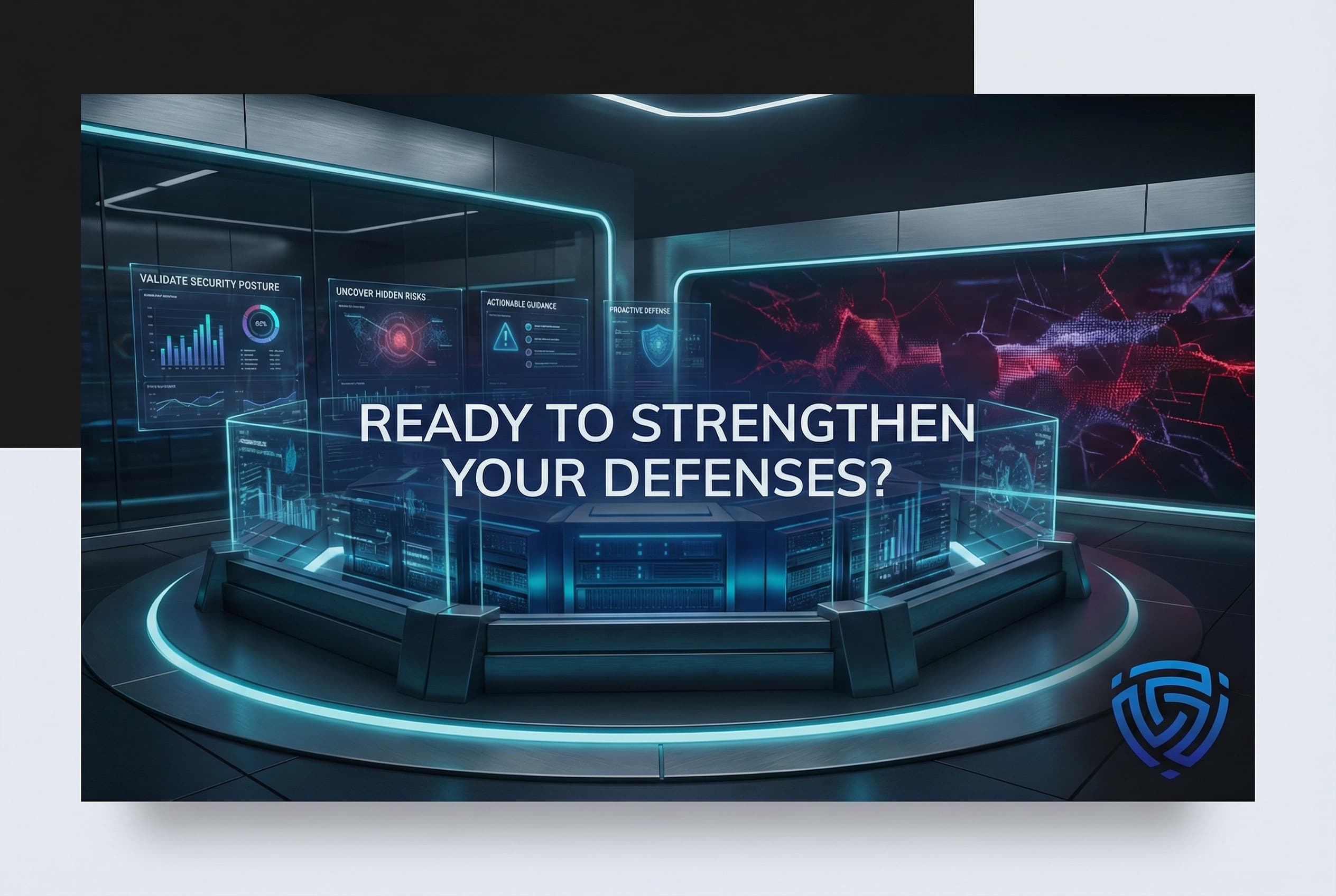 “Futuristic cybersecurity control room with holographic dashboards, server consoles, and digital threat maps displaying analytics, symbolizing advanced security monitoring and defense systems.”