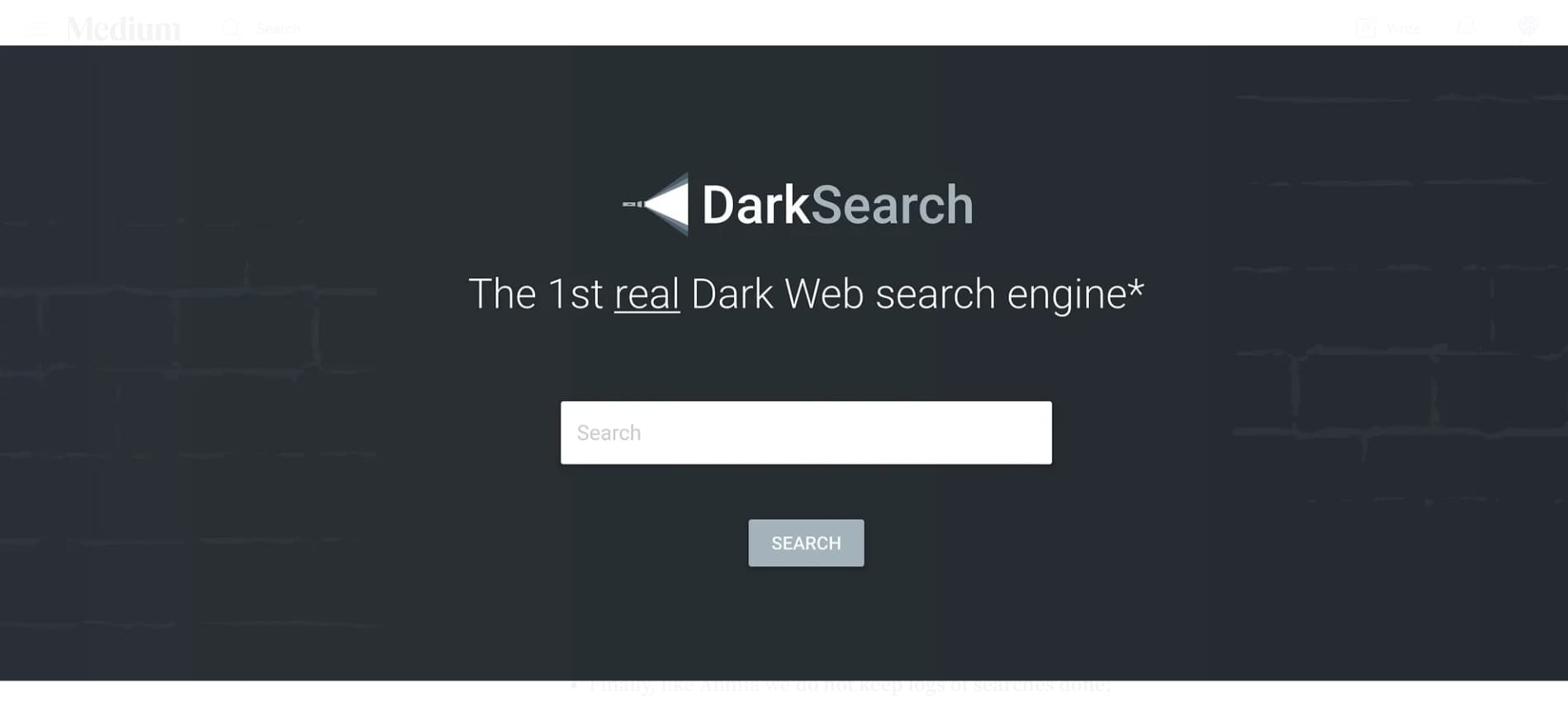 DarkSearch Security Team’s Search w/ API