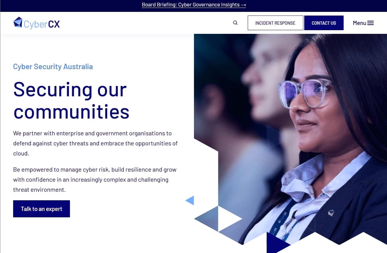 CyberCX Sydney: Australia’s largest native cyber services firm ≈1,400 employees formed from a 2019 roll up. It offers end to end security 24×7 SOC/MDR, GRC consulting, penetration/red team testing, incident response and advisory. CyberCX serves government agencies, banks and critical infrastructure, with strengths in PCI DSS, ISO 27001, NIST and ASD compliance. In Aug 2025 it was acquired by Accenture for over A$1 billion, highlighting its market leadership.