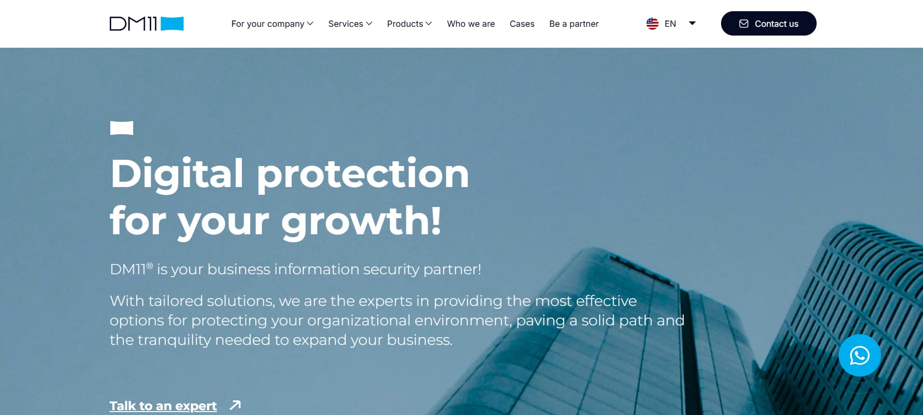 "DM11 — Brazilian penetration testing and cybersecurity provider delivering tailored intrusion testing, vulnerability management, and business information security services."