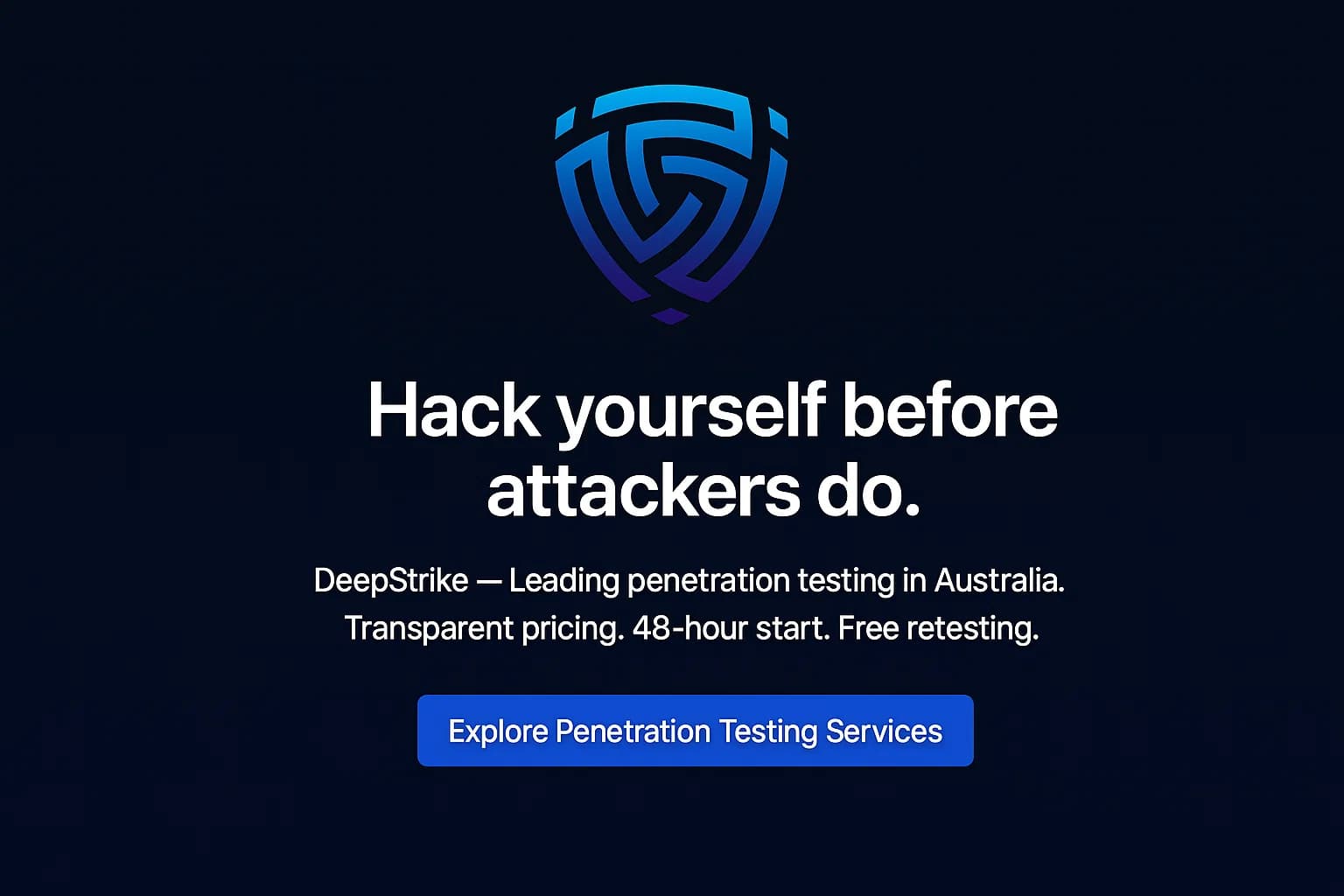 Strong CTA banner in dark theme with DeepStrike branding inviting readers to engage services.