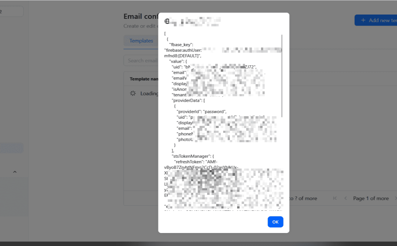 Stealing the full Firebase session (JWT & refresh token) from IndexedDB via XSS