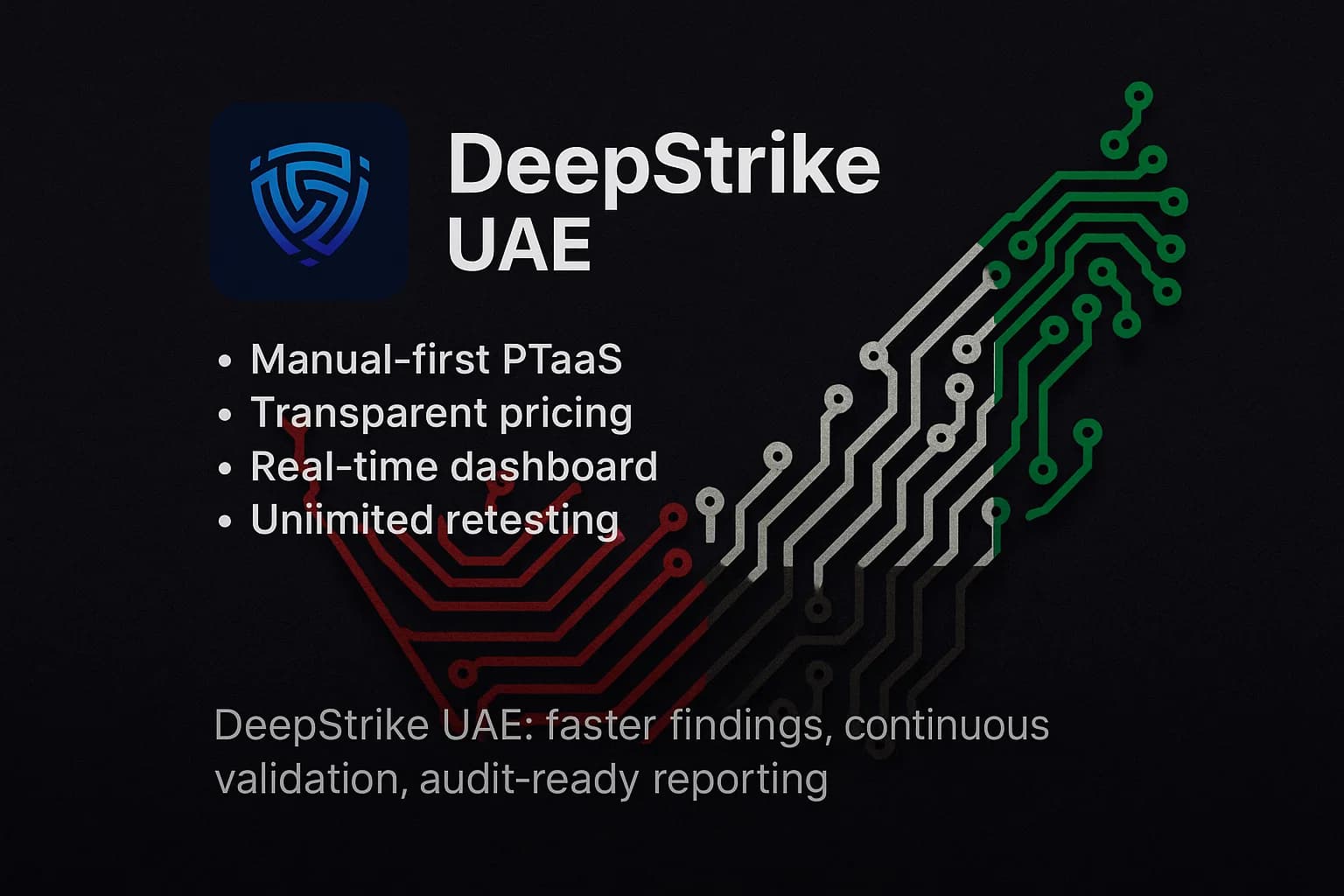 CTA banner inviting UAE organizations to engage DeepStrike for PTaaS and manual penetration testing with transparent pricing.